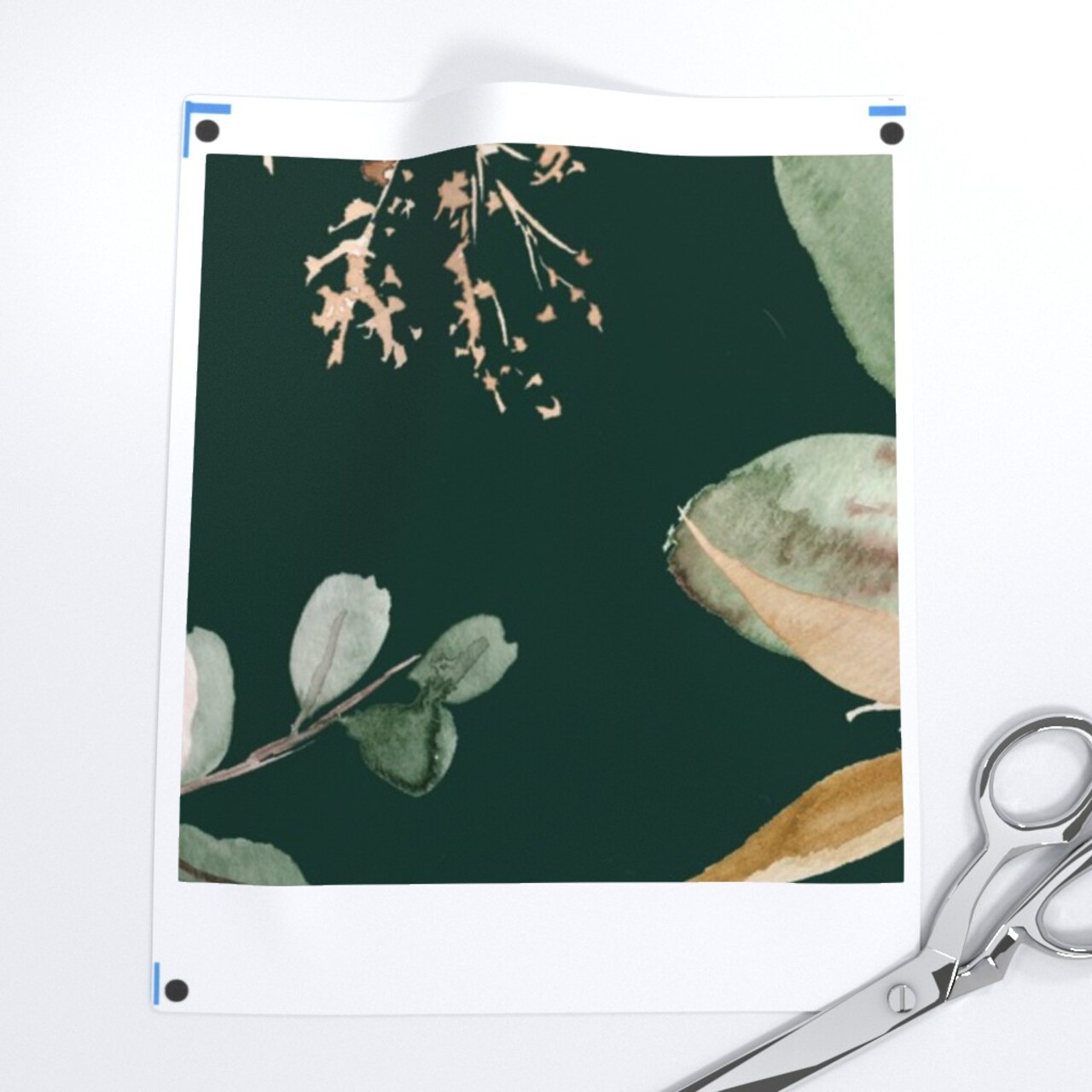 Gold Floral Monstera Green Background Flower White Custom Pre-pasted Wallpaper by Spoonflower Pre-Pasted Wallpaper 2FT Wide